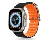 Pasek i akcesoria do zegarków TECH-PROTECT Iconband Pro do Apple Watch 44/45/46/49 mm Black/Orange 5906302310265
